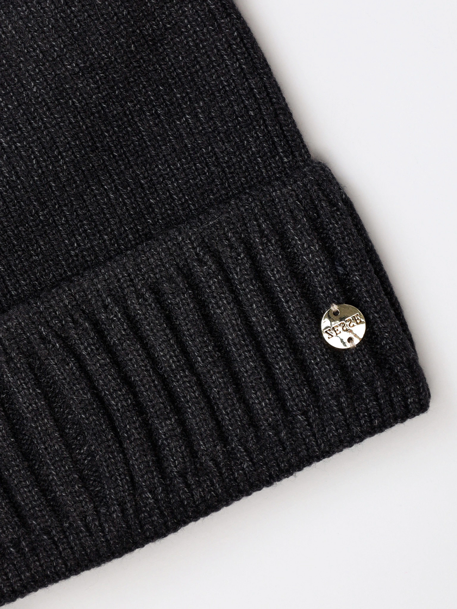 Шапка-бини из смесовой вискозы с отворотом в ассортименте